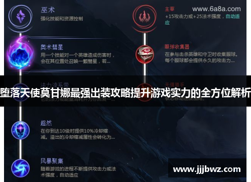 堕落天使莫甘娜最强出装攻略提升游戏实力的全方位解析 堕落天使莫甘娜最强出装攻略提升游戏实力的全方位解析